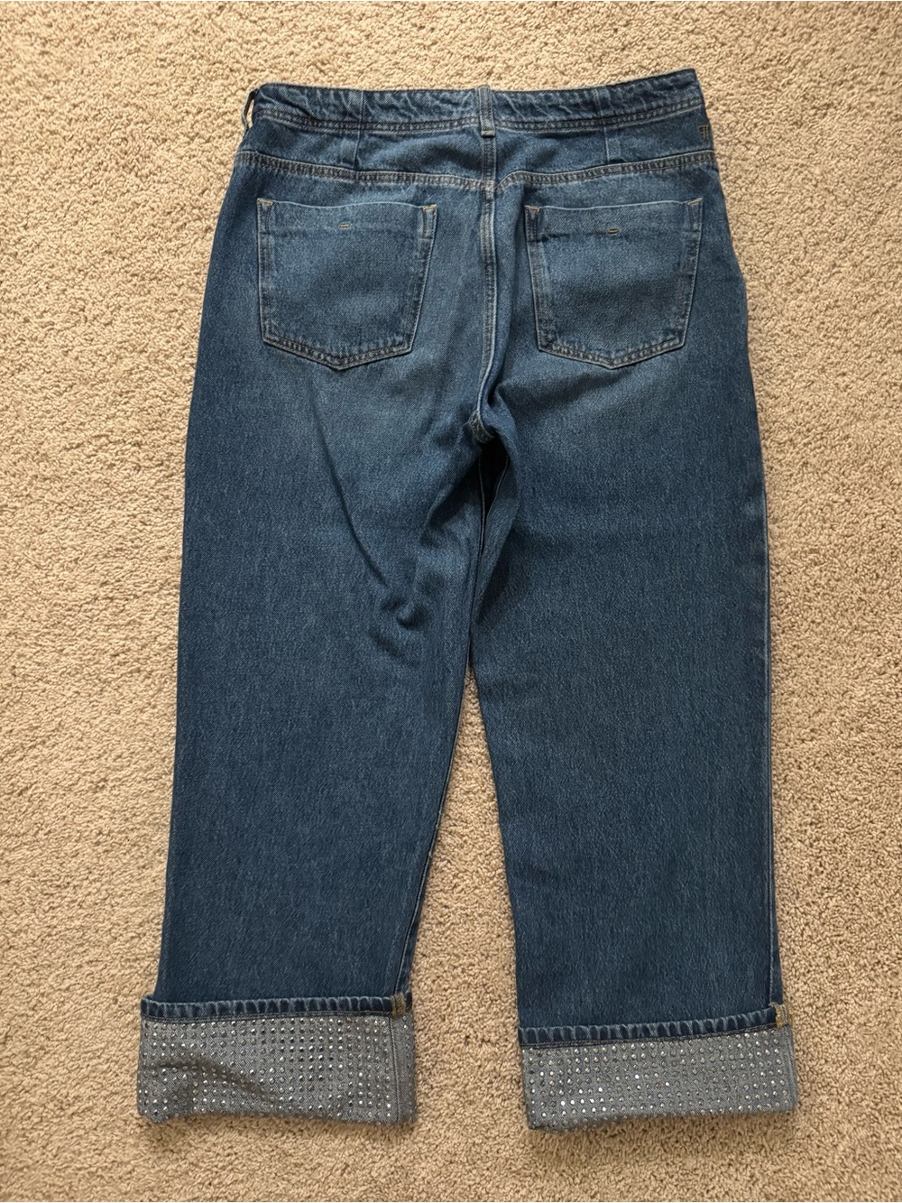 The Lonnie Cuffed High-Rise Crop Jeans by Pilcro: Sparkle Edition - Picture 7 of 7
